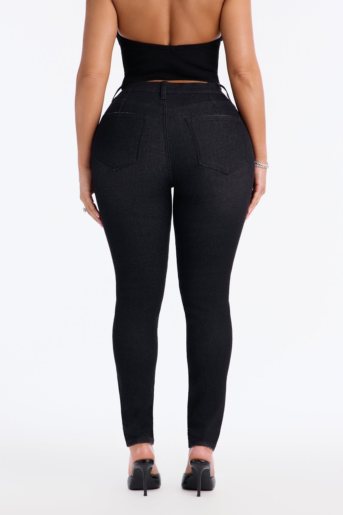 Living Life High Rise Stretch Skinny Jeans - Black