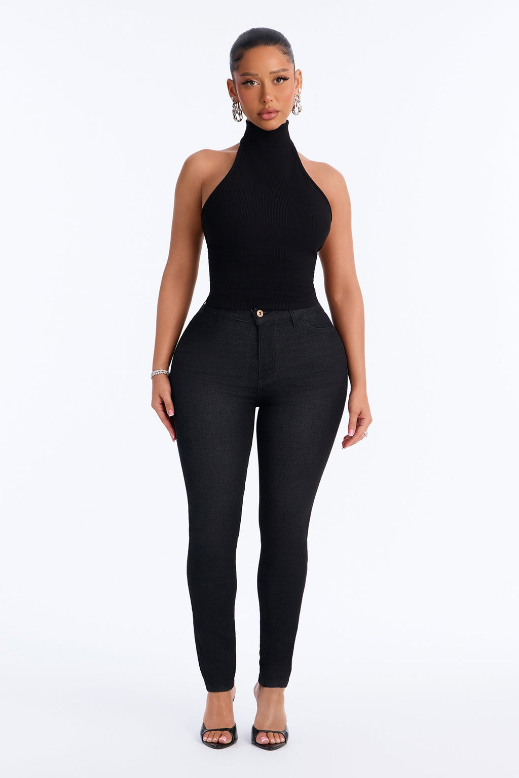 Living Life High Rise Stretch Skinny Jeans - Black