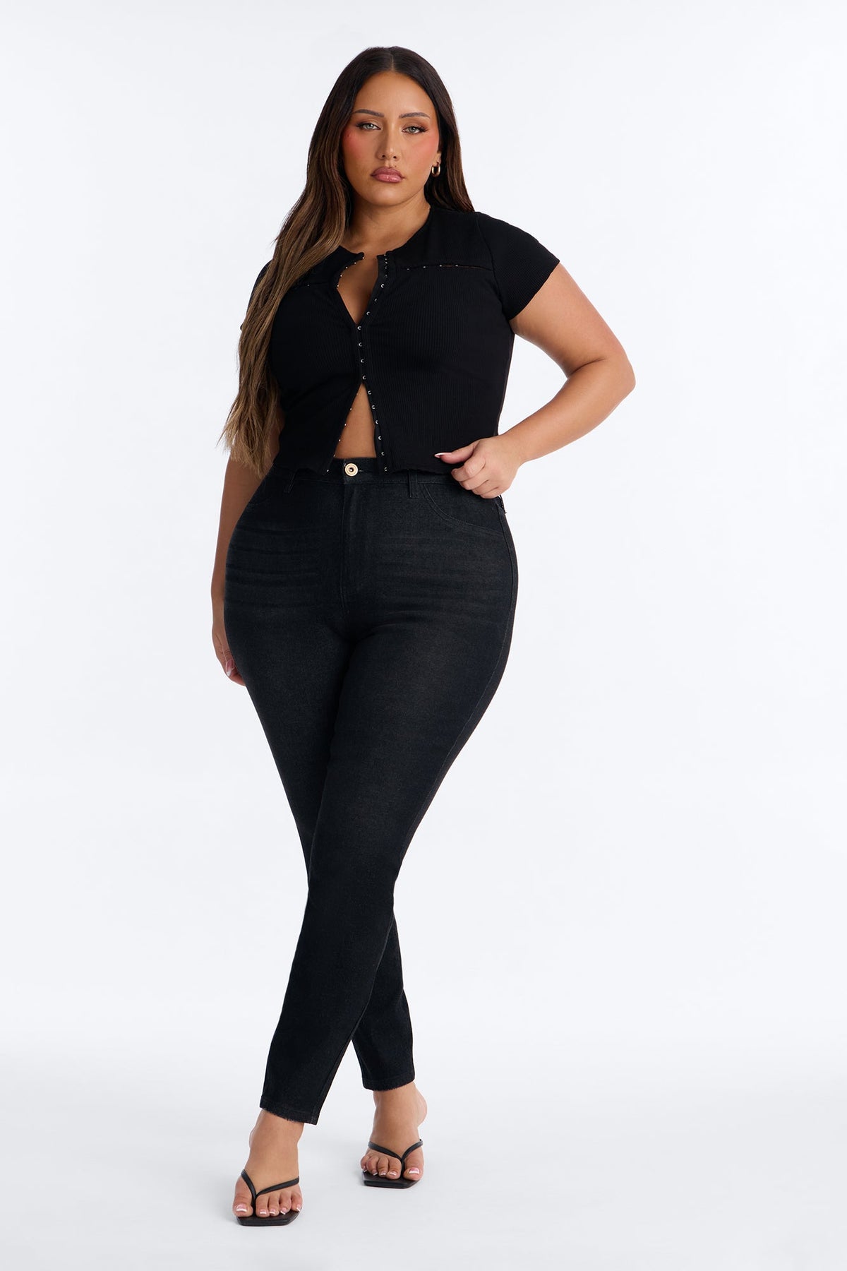 Living Life High Rise Stretch Skinny Jeans - Black