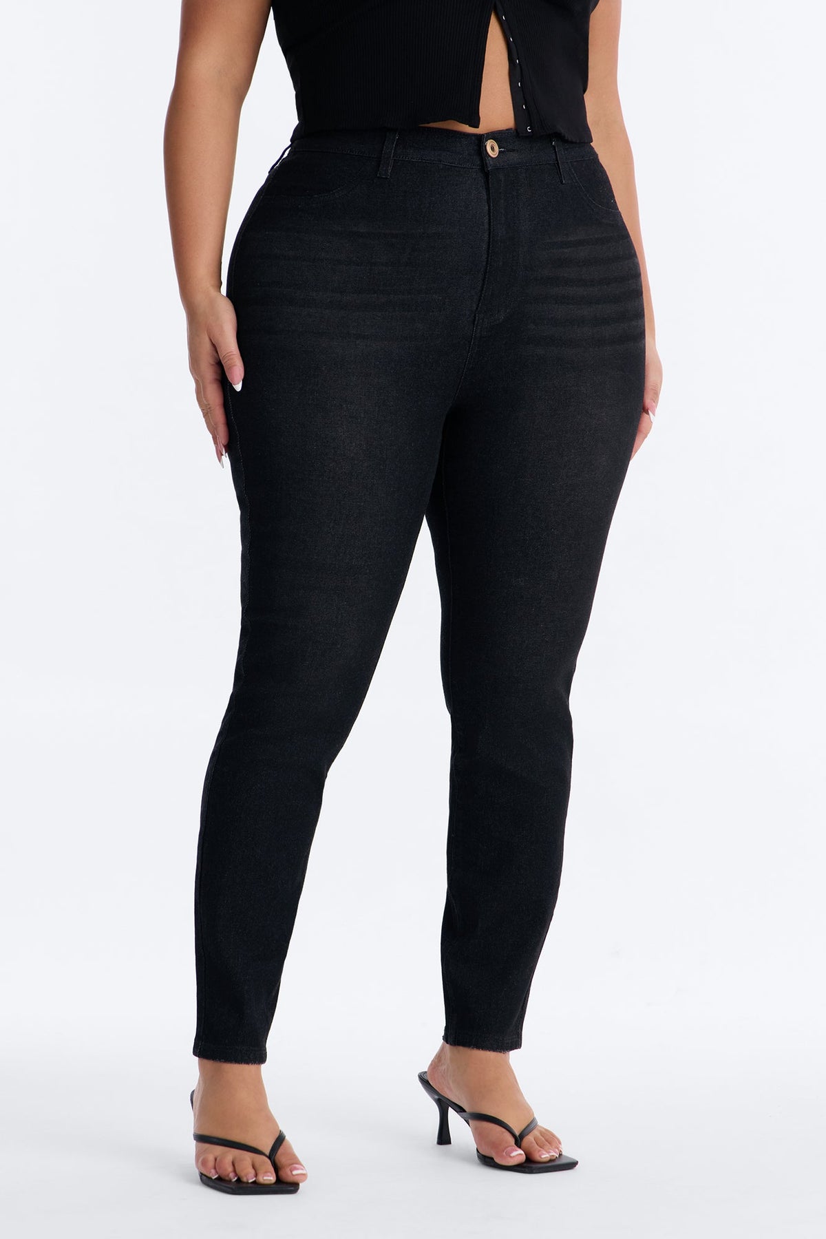 Living Life High Rise Stretch Skinny Jeans - Black