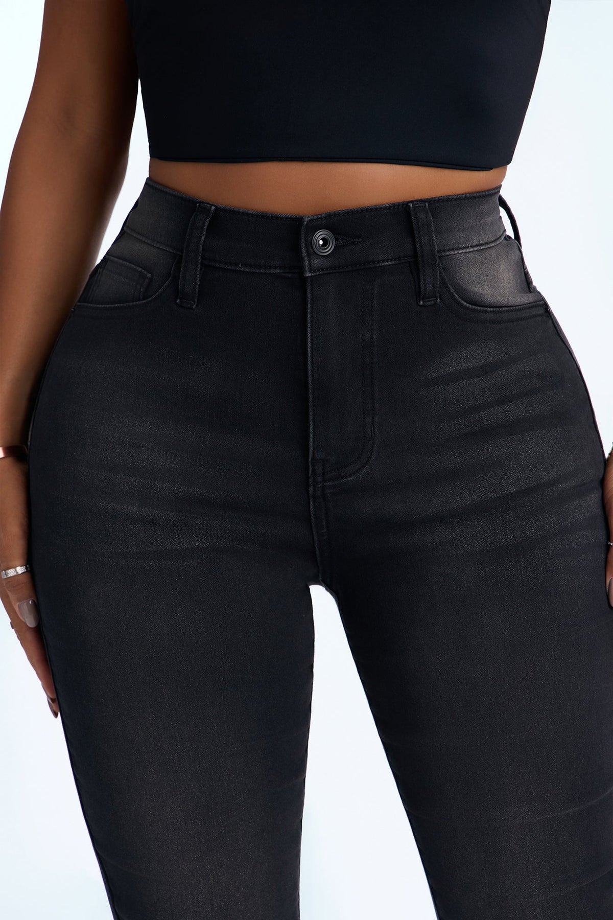 Show Off Curvy Booty Lifter High Rise Skinny Jeans - Black