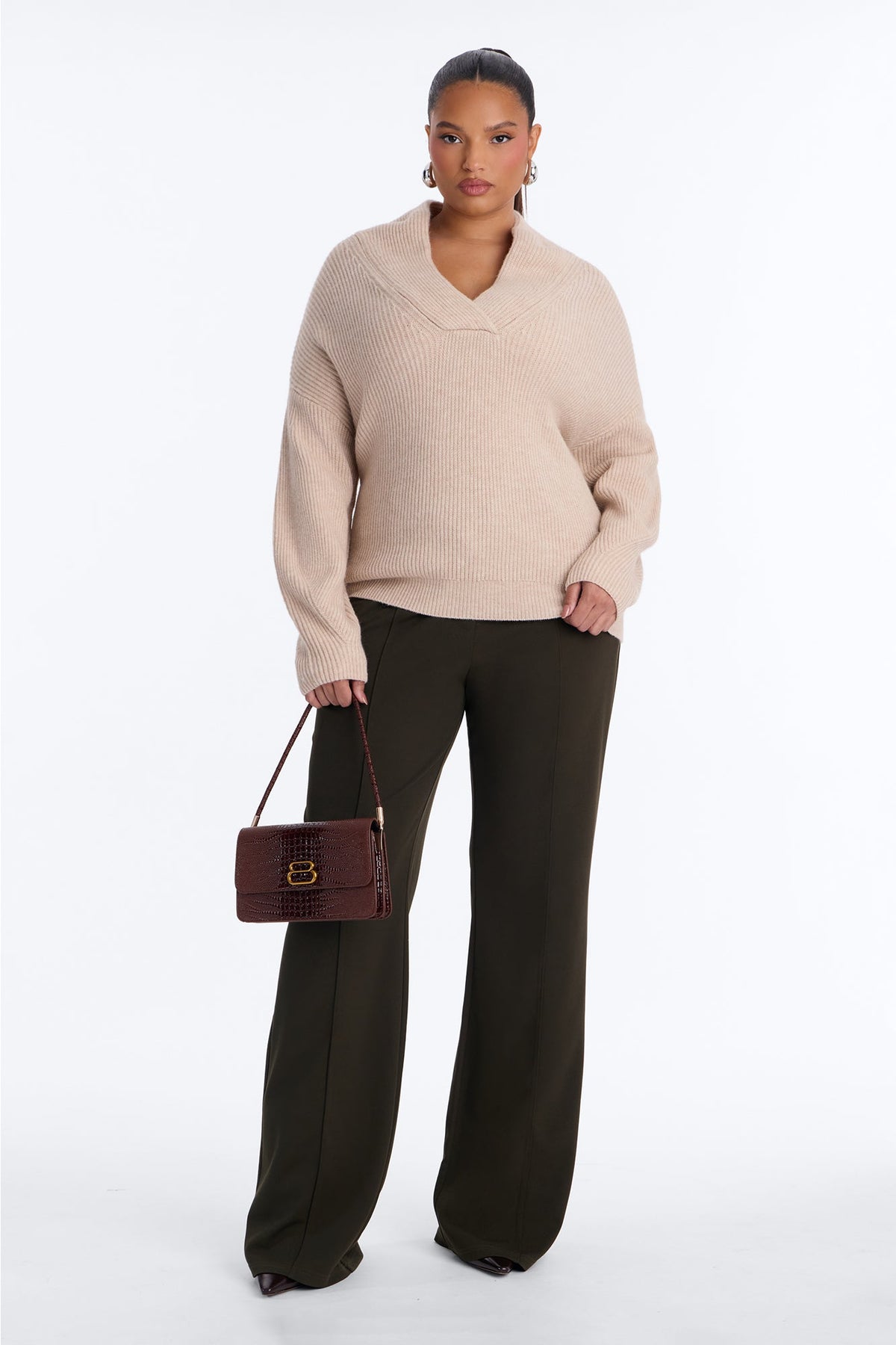 Fall Errands Chunky Pullover Sweater - Oatmeal