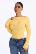 Stay Sweet Cable Knit Sweater - Butter Yellow