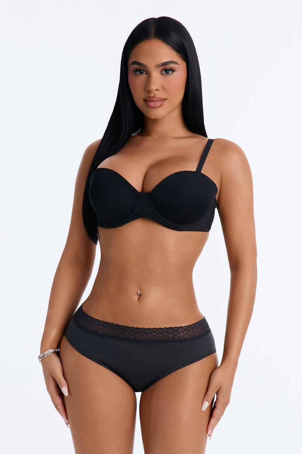 Michelle Cotton Hipster Panty - Black
