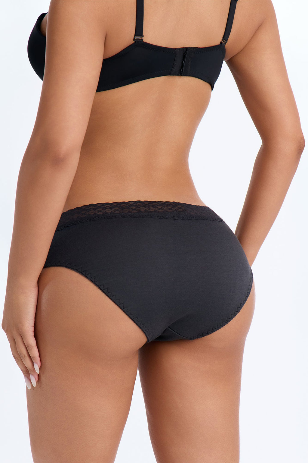 Michelle Cotton Hipster Panty - Black