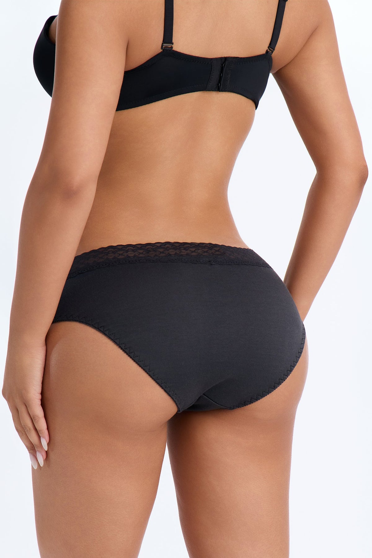 Michelle Cotton Hipster Panty - Black