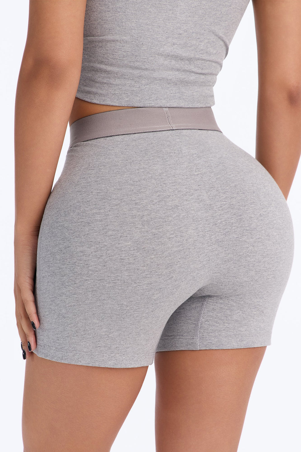 FN Mood Cotton Essential Boxer Brief - Heather Grey