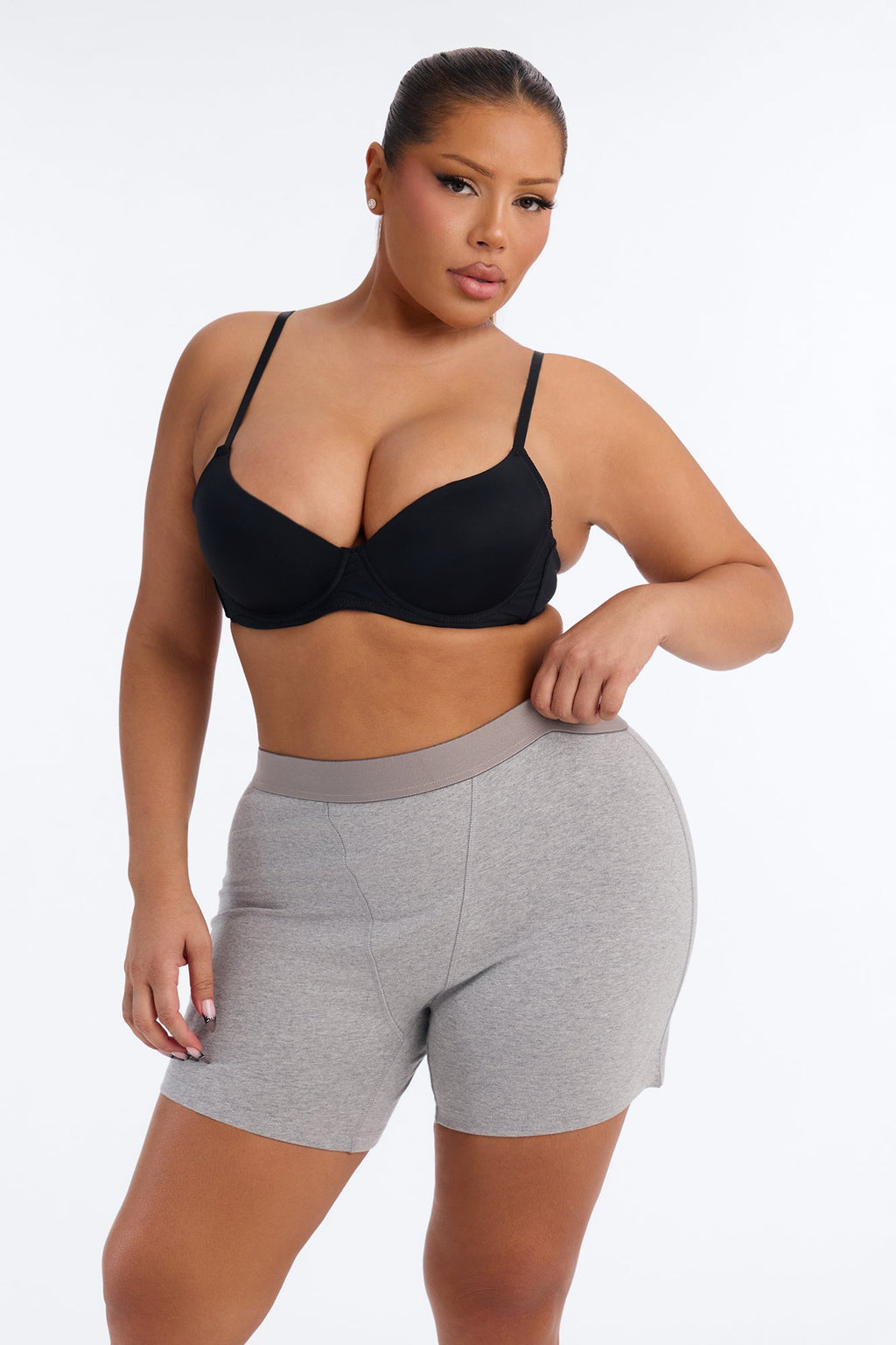 FN Mood Cotton Essential Boxer Brief - Heather Grey