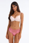 Kenzie Mesh Lace Cheeky Panty - Mauve
