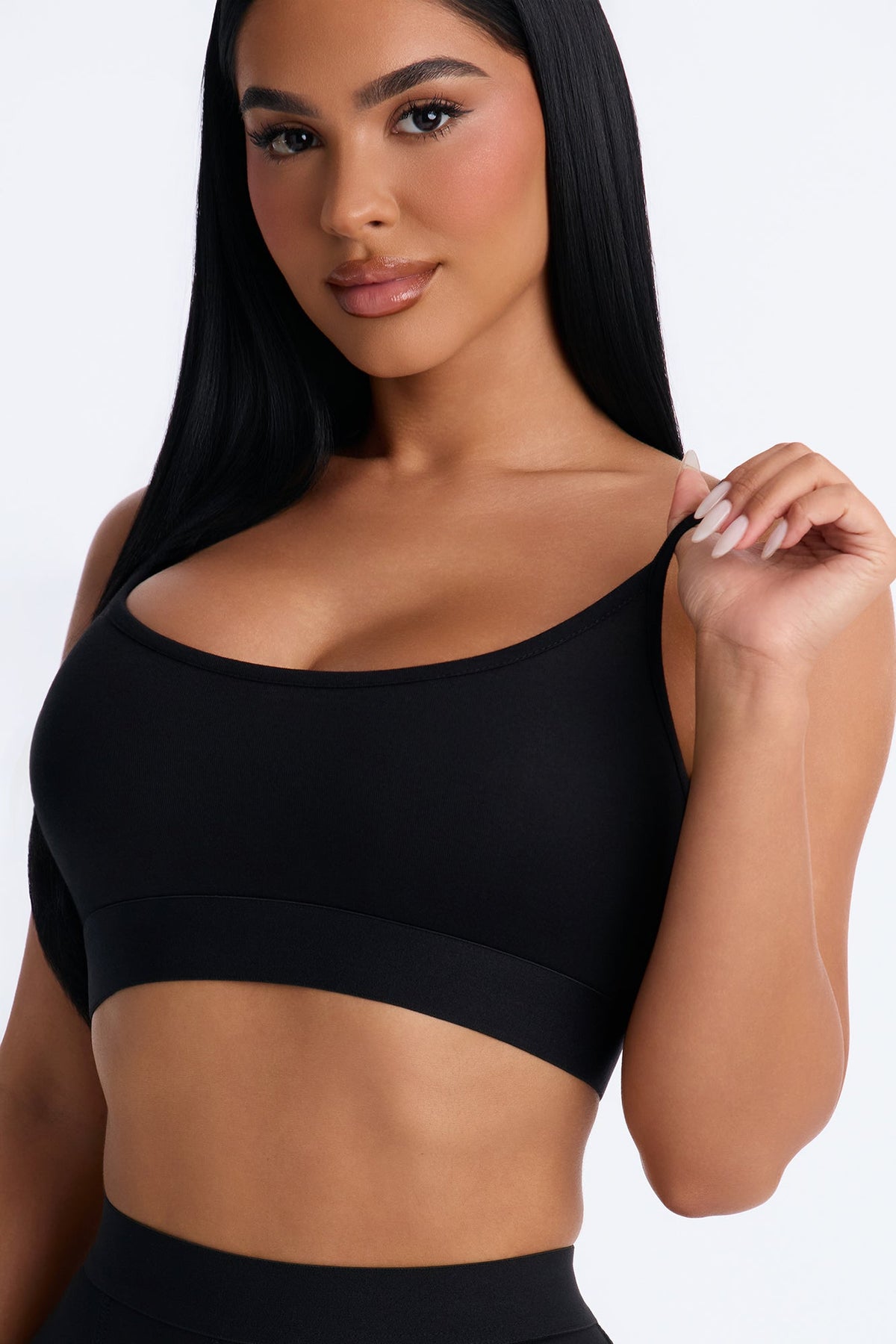 FN Mood Cotton Essential Cami & Boxer Set - Black