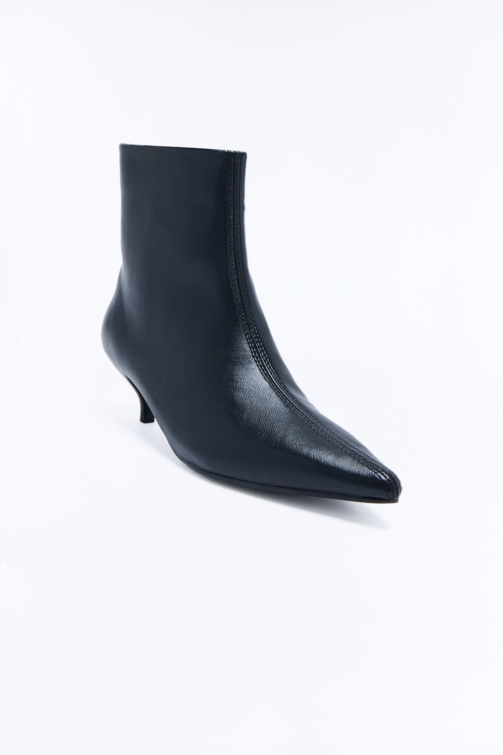 Check the Fit Kitten Heel Booties - Black