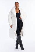 Hold You Down Oversized Long Puffer - White