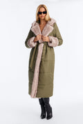 Cabin Escape Fur Trim Puffer Jacket - Olive