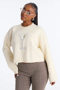 Martini Obsession Pullover Sweater - Cream