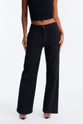 Petite Simply Basic Stretch Straight Jeans - Black
