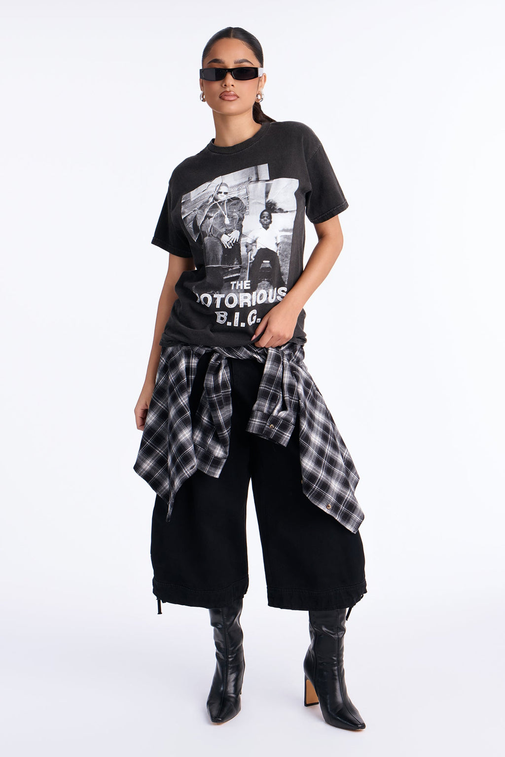 Biggie Smalls Fractured Washed Tee - Black