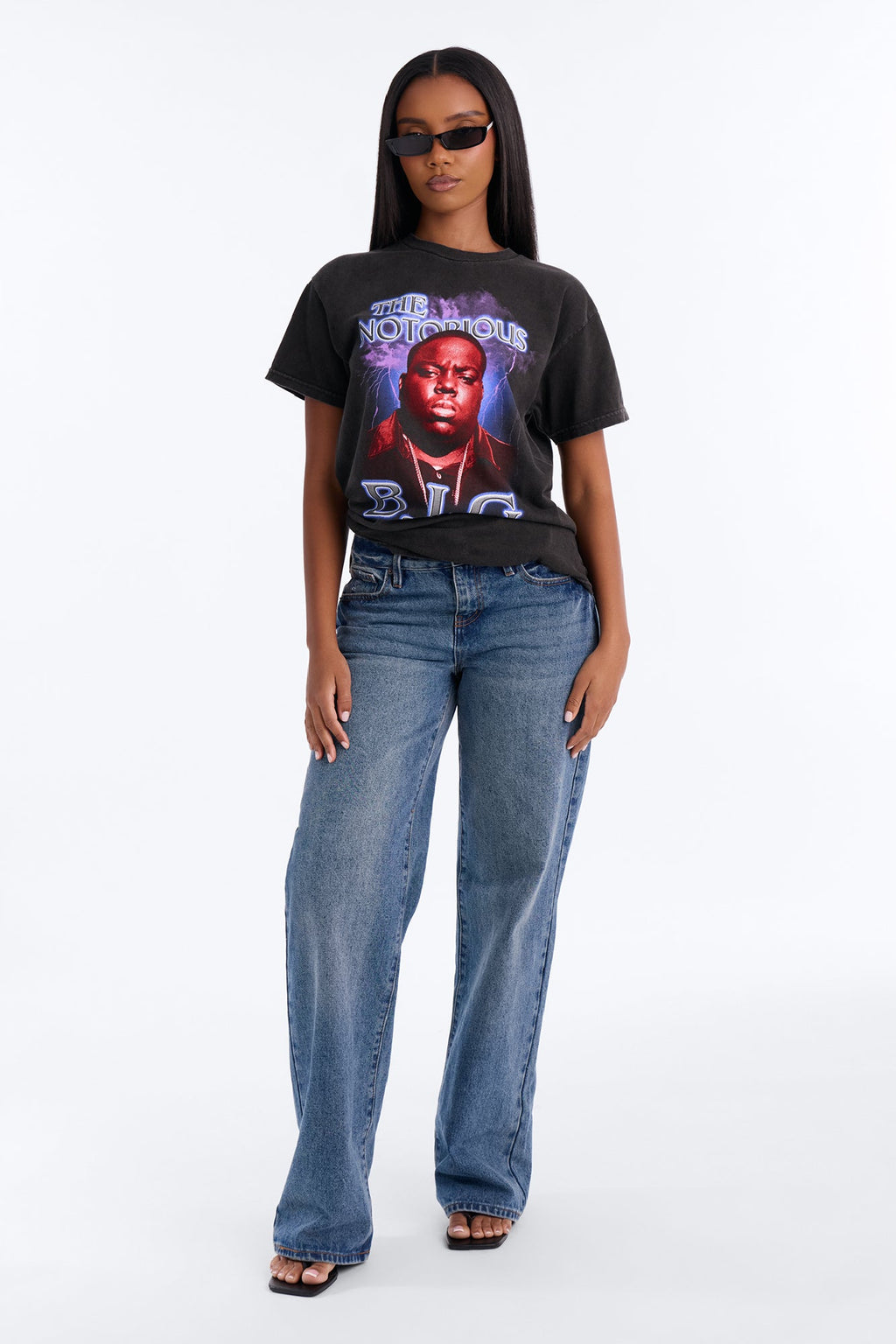 Biggie Smalls Classic Icon Washed Tee - Black