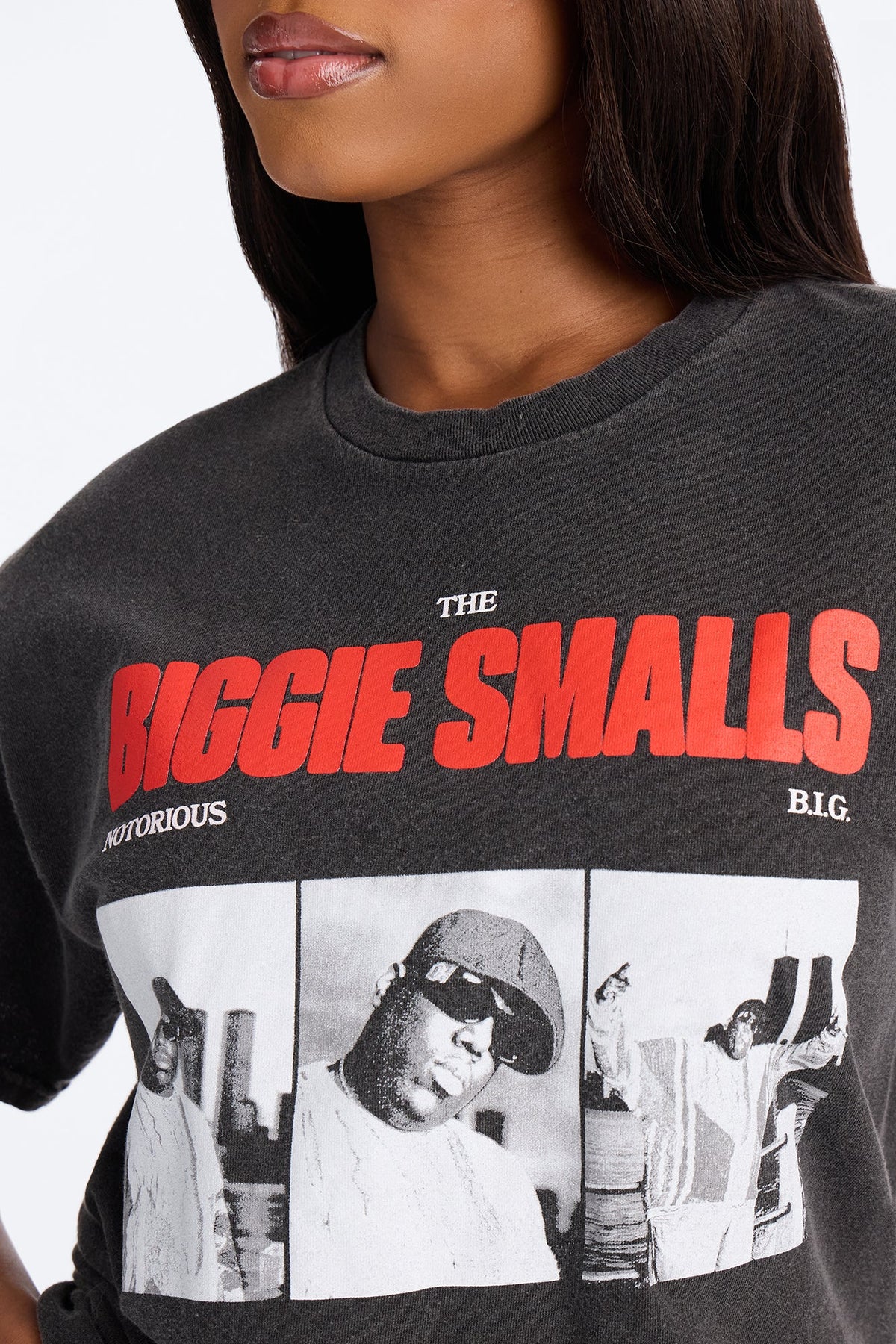 Biggie Smalls City Photoshoot Washed Tee - Black