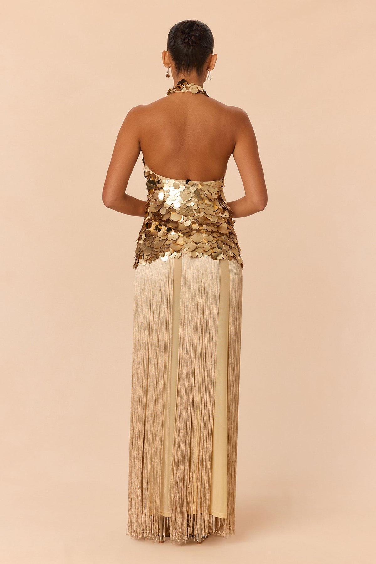 New Favorite Sequin Maxi Dress - Gold