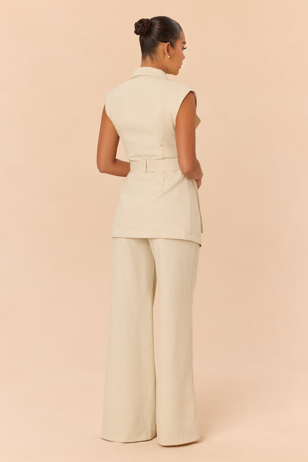 Stay Golden Linen Pant Set - Natural