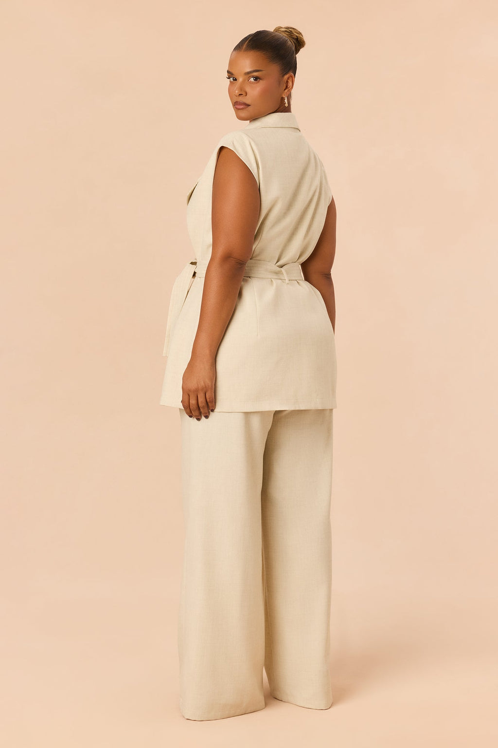 Stay Golden Linen Pant Set - Natural