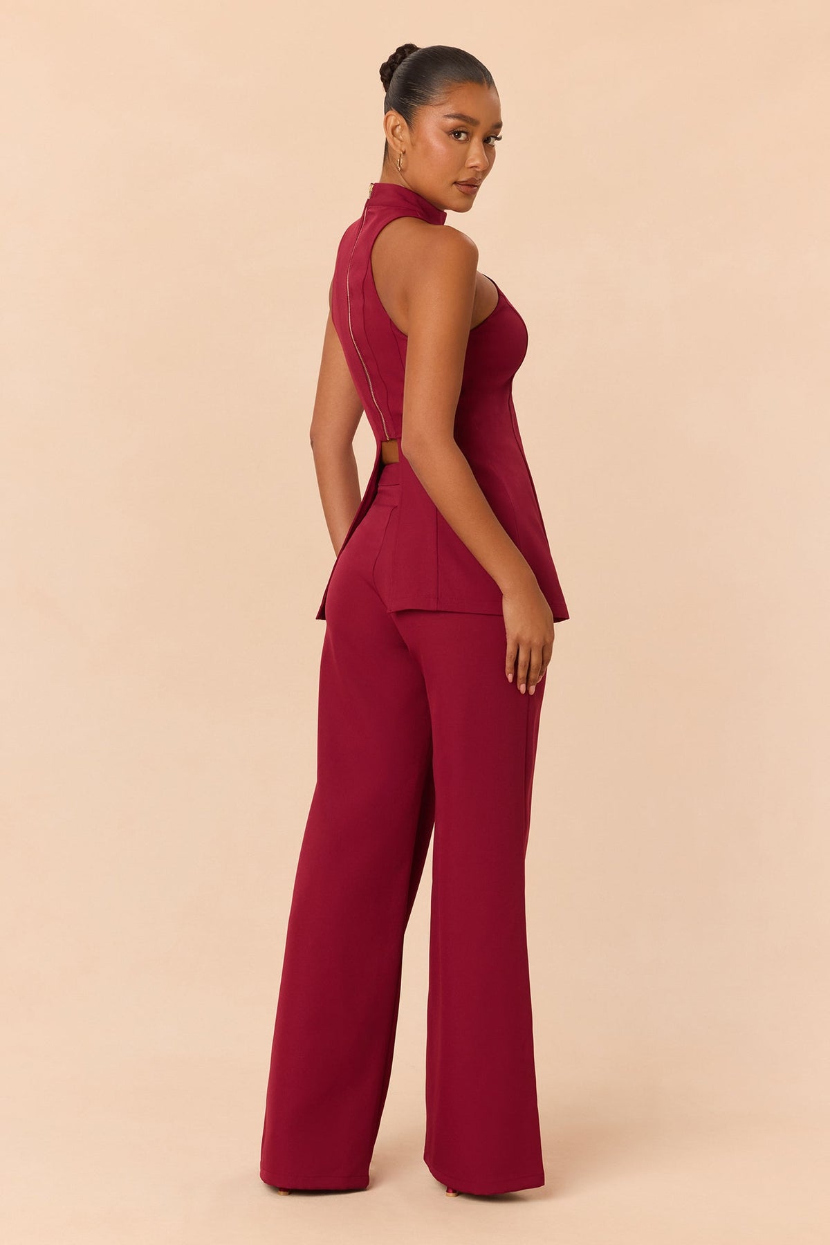 Weekend Worthy Pant Set - Burgundy