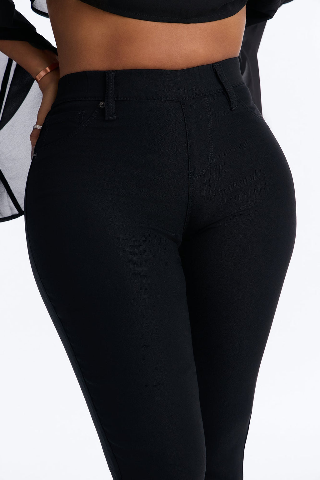 Paloma High Rise Super Stretch Skinny Capri Jeans - Black