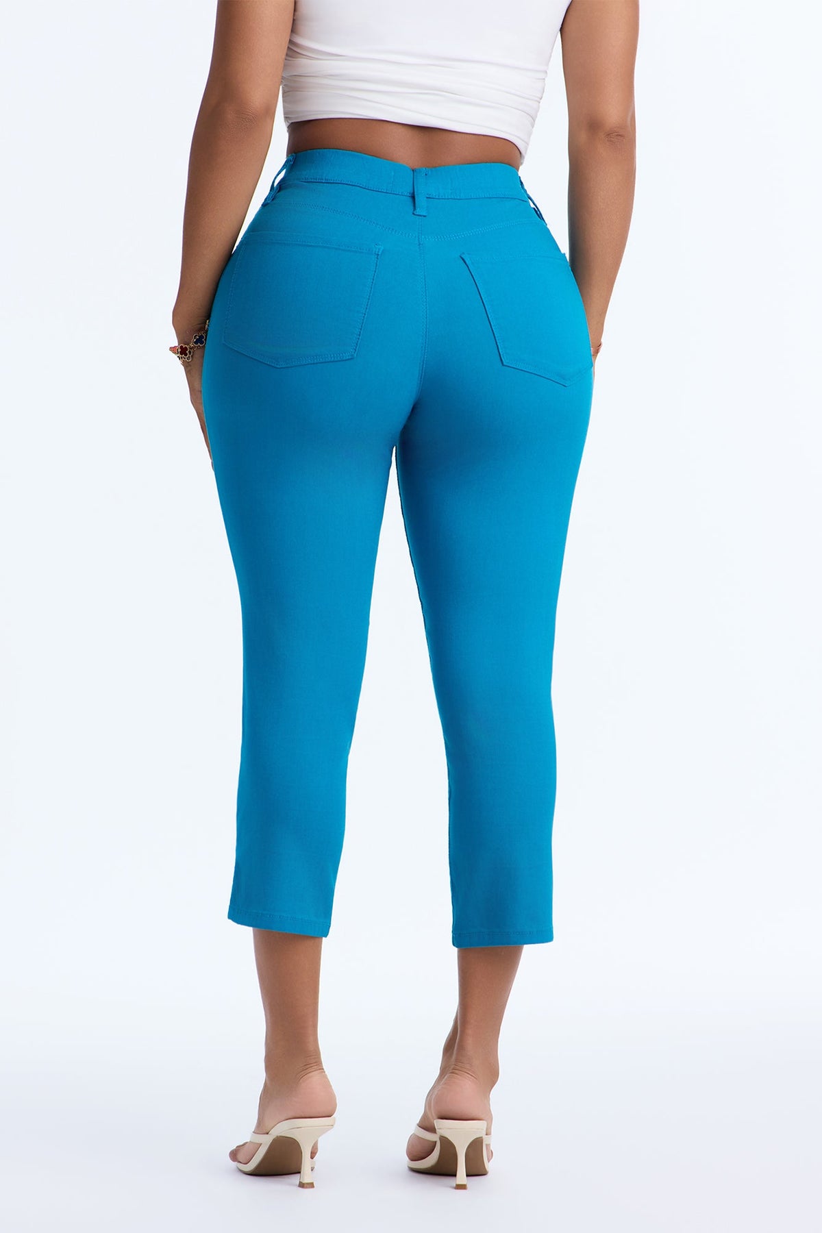Paloma High Rise Super Stretch Skinny Capri Jeans - Blue