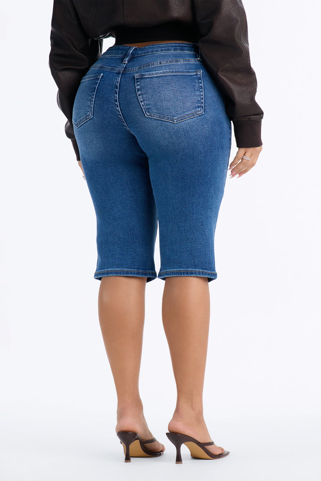 Caught The Vibe Mid Rise Stretch Pedal Pusher Skinny Jeans - Dark Wash