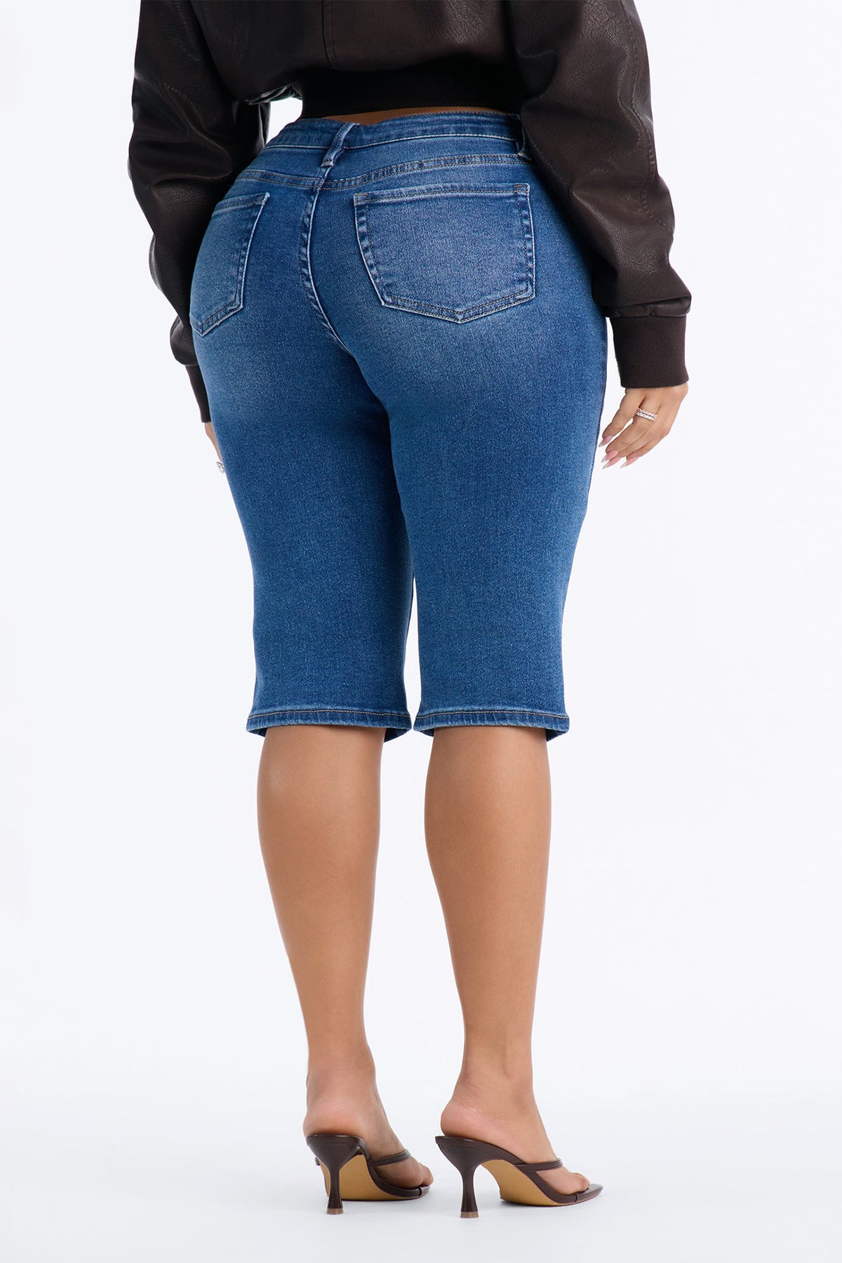 Caught The Vibe Mid Rise Stretch Pedal Pusher Skinny Jeans - Dark Wash