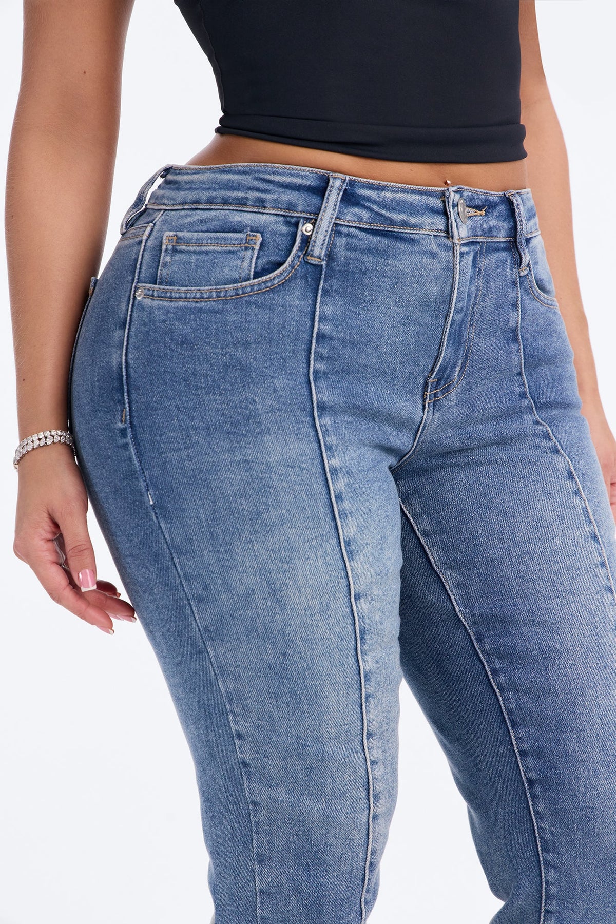 Sweetstuff Stretch Denim Skinny Capri Jeans - Dark Wash