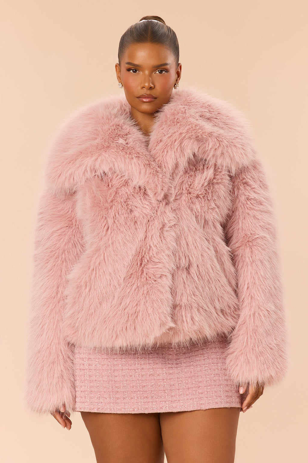 In The Alps Faux Fur Jacket - Soft Pink