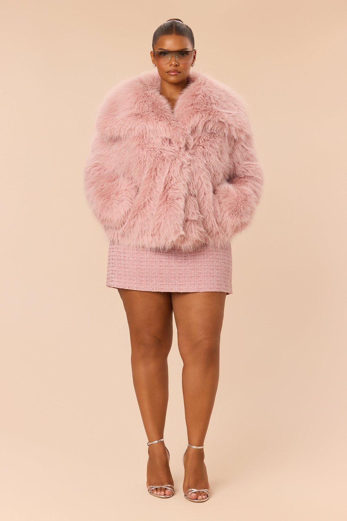 In The Alps Faux Fur Jacket - Soft Pink