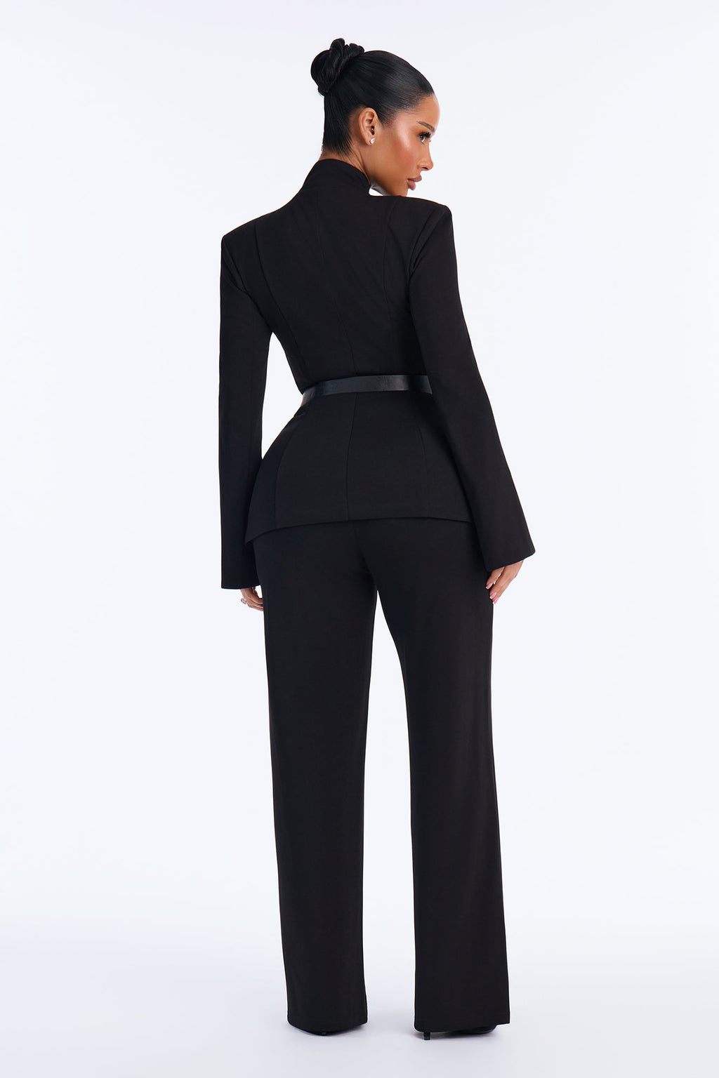 Elevated Cut Out Pant Set - Black
