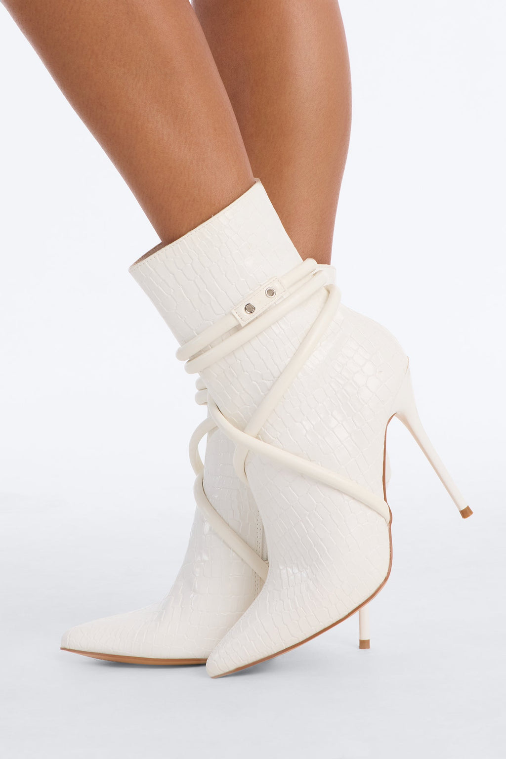 Camryn Booties - White