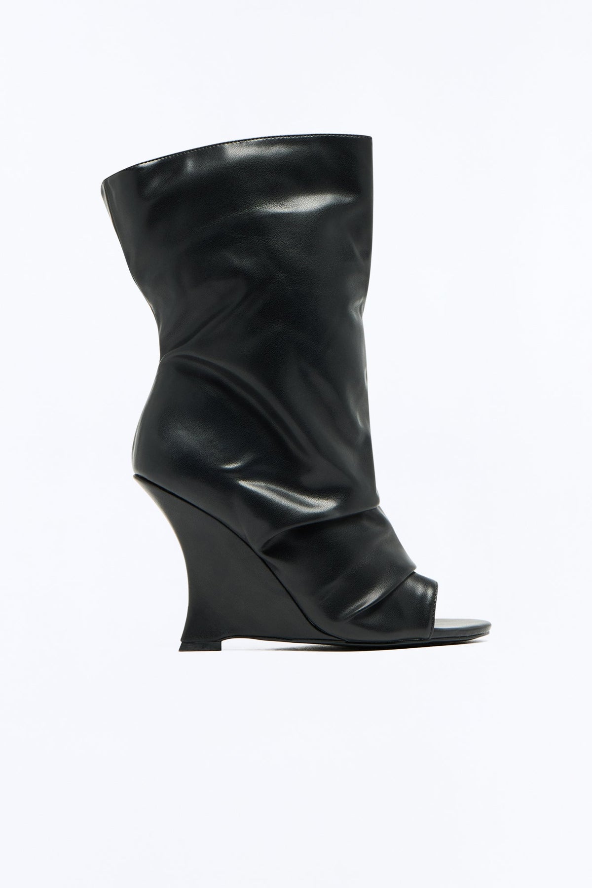 Lights Low Novelty Wedge Boots - Black