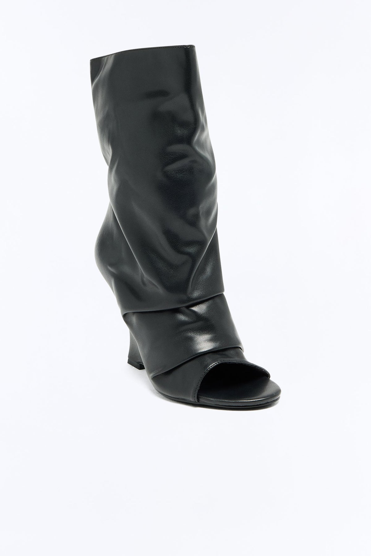Lights Low Novelty Wedge Boots - Black