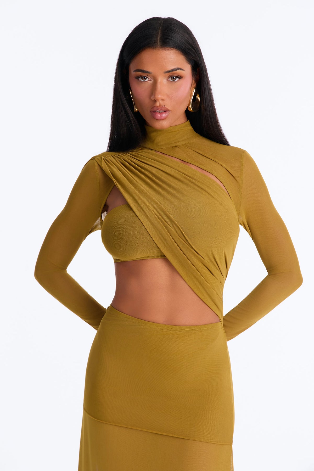 Your Next Obsession Mesh Maxi Dress - Olive