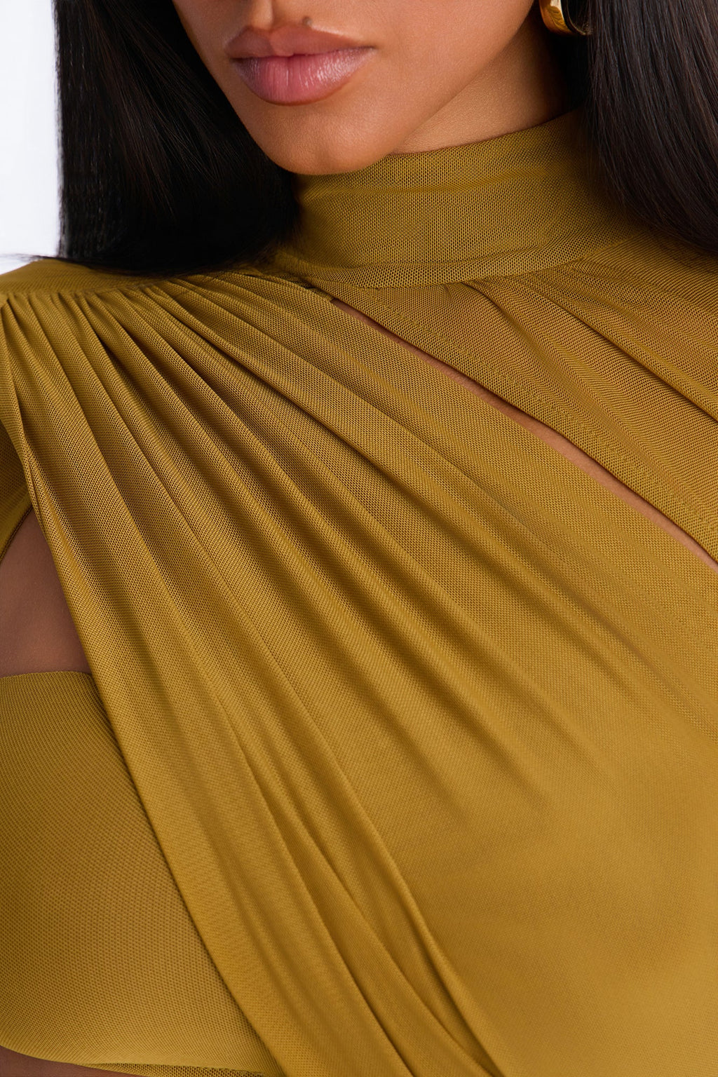 Your Next Obsession Mesh Maxi Dress - Olive