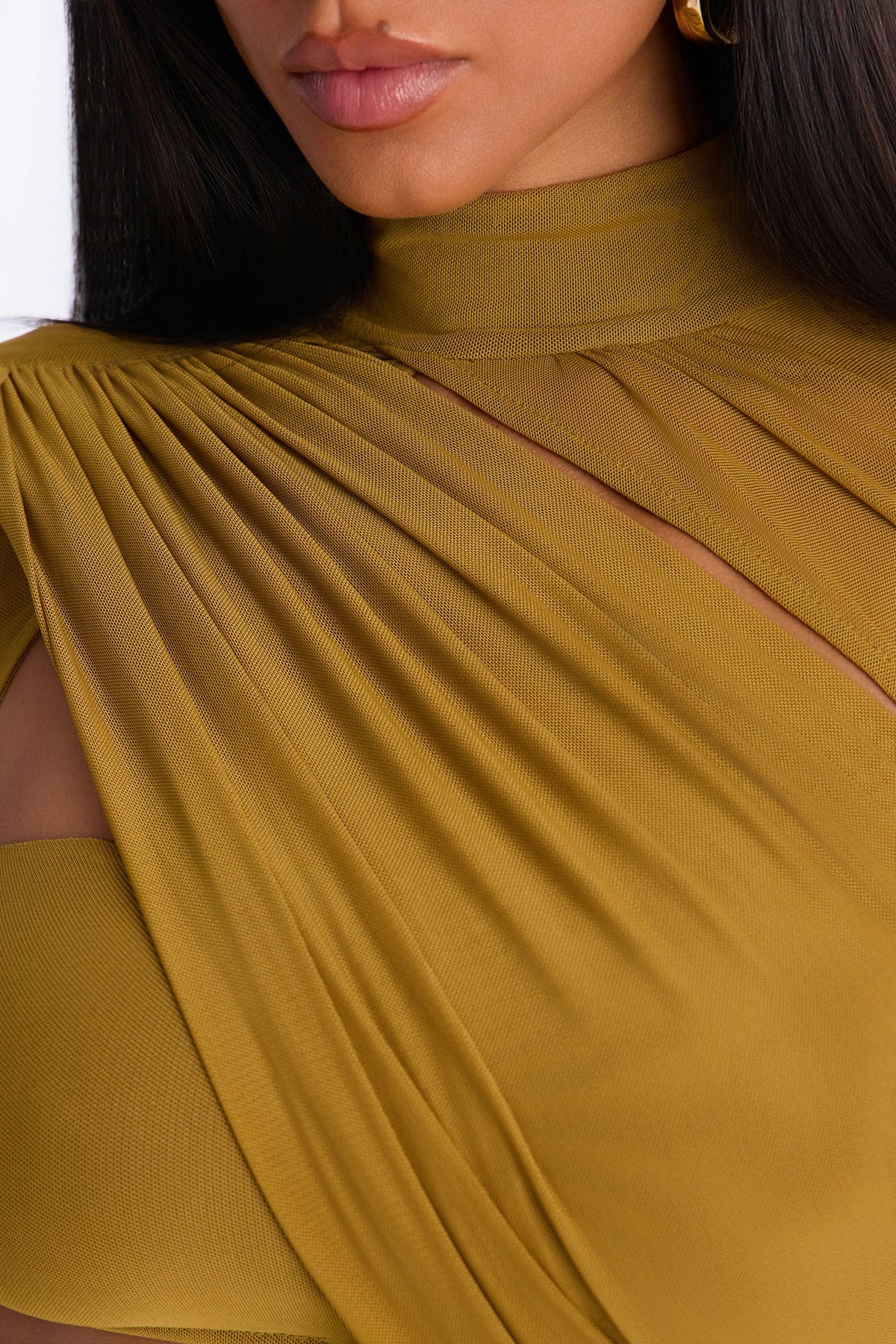 Your Next Obsession Mesh Maxi Dress - Olive