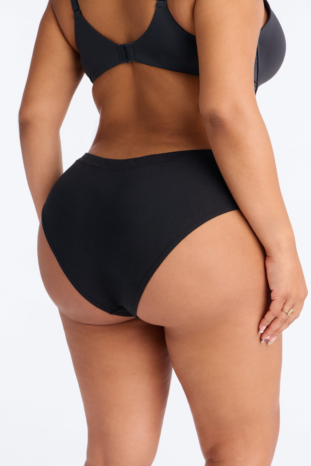 Nova Cotton Cheeky Hipster Comfort Panty - Black