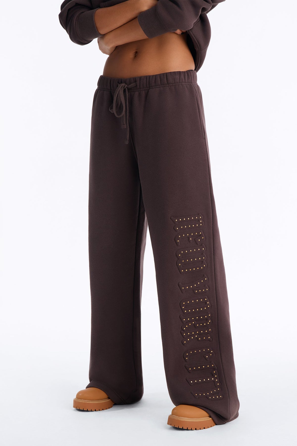 New York City Fleece Sweatpants - Brown