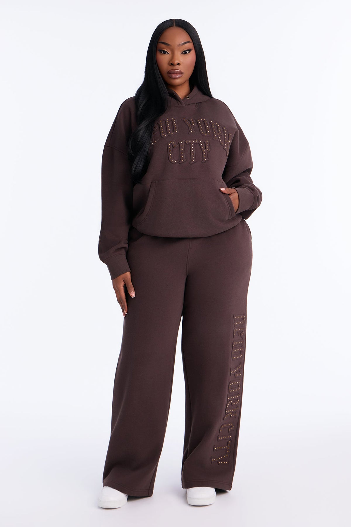New York City Fleece Sweatpants - Brown