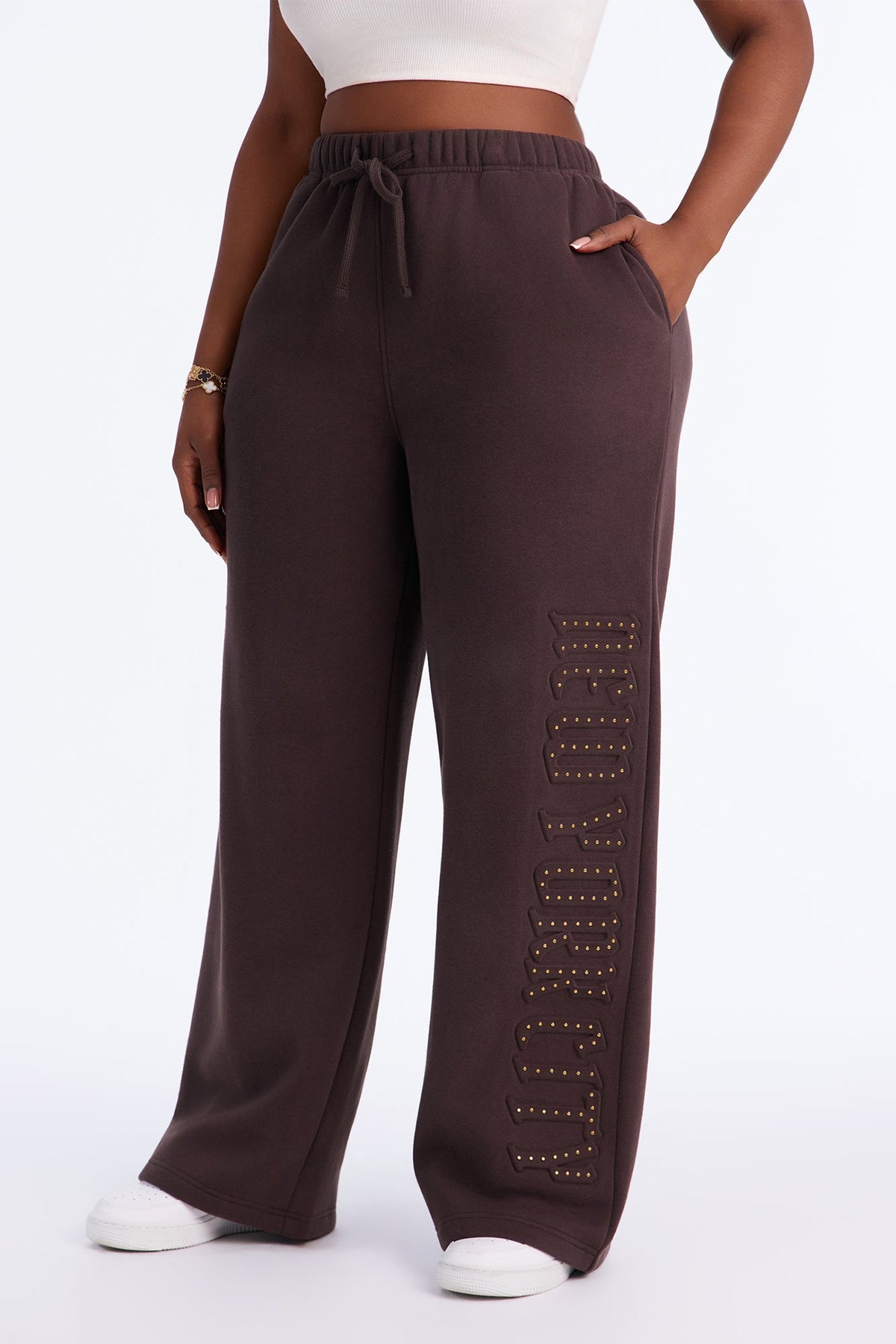 New York City Fleece Sweatpants - Brown