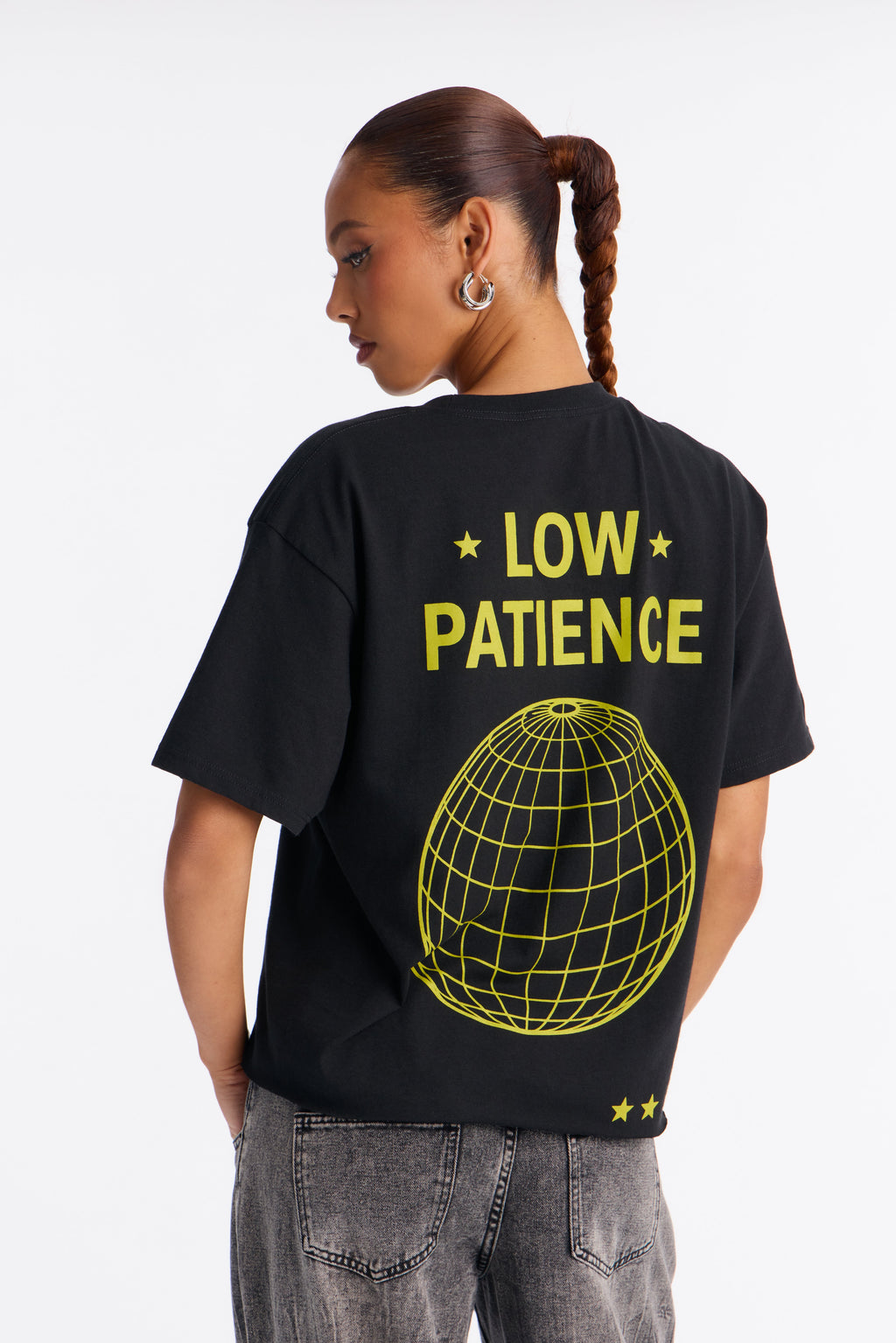 High Maintenance Washed Oversized Tee - Black