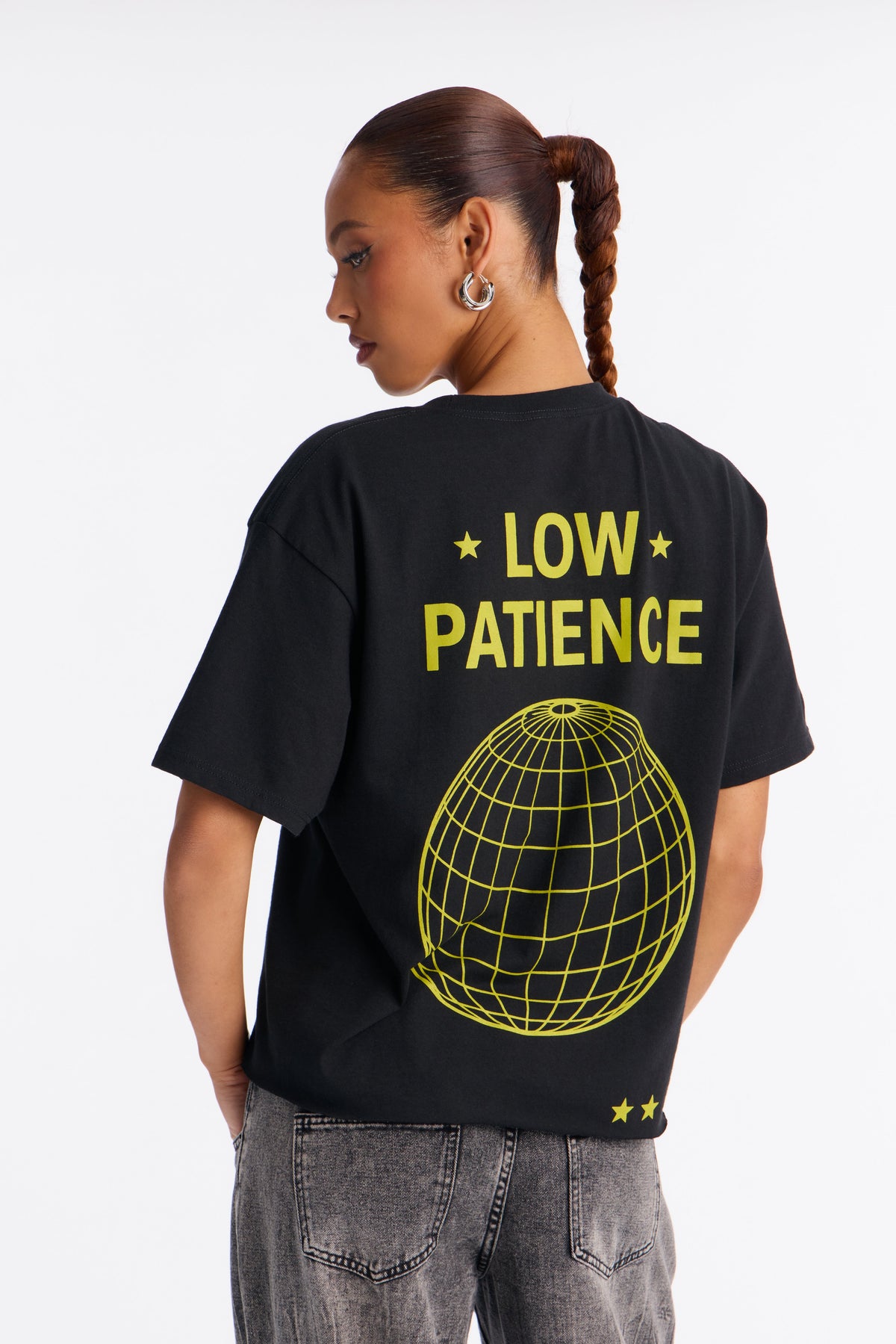 High Maintenance Washed Oversized Tee - Black