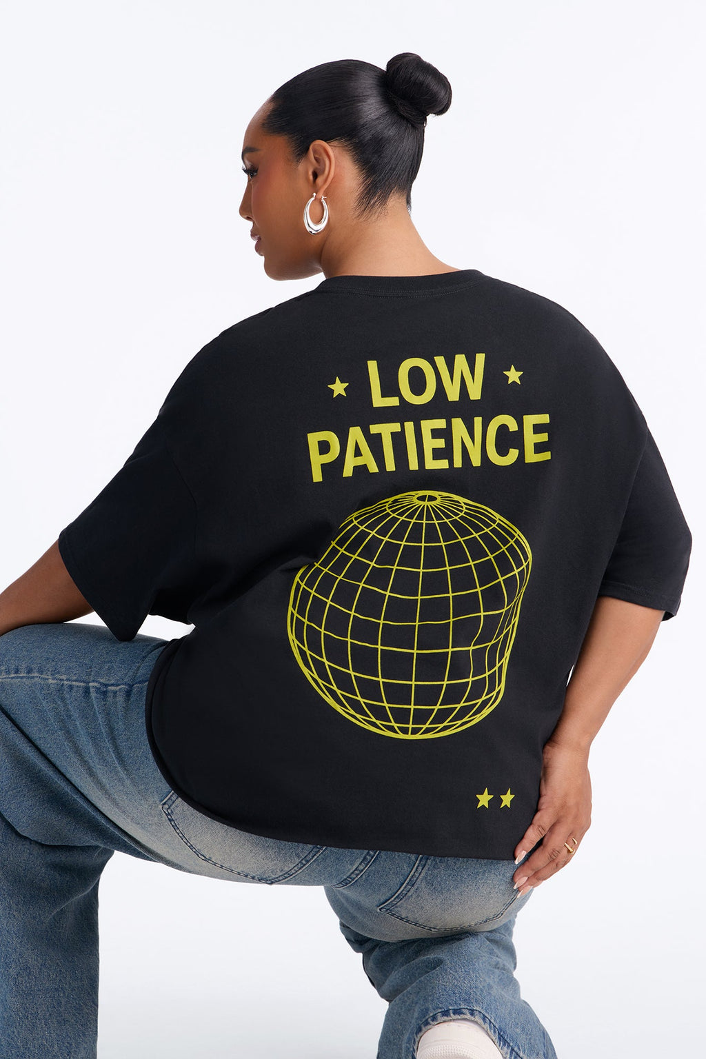 High Maintenance Washed Oversized Tee - Black