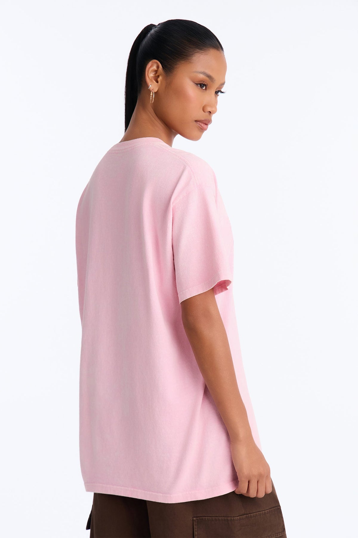 Literally Just A Girl Washed Tee - Rose