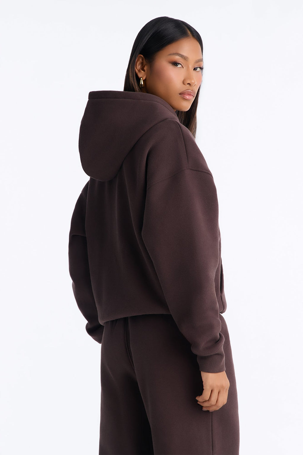 New York City Fleece Hoodie - Brown