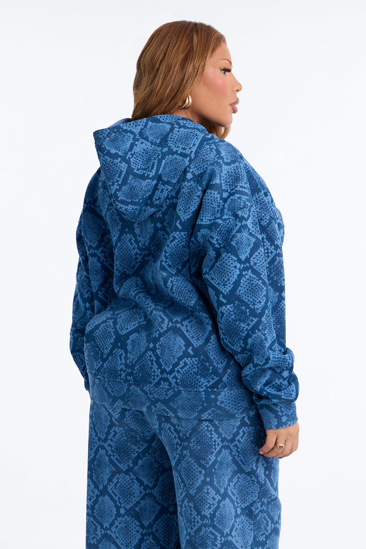 Saint And Snakeskin Hoodie - Blue